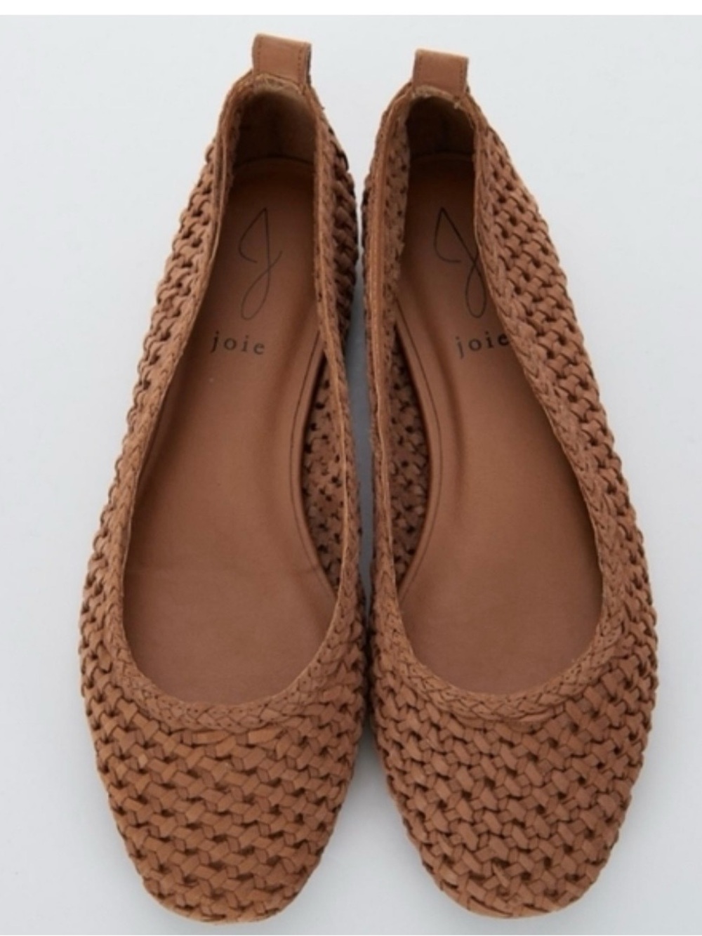 Joie Woven minimalist Ballet Flats in Tan Brown - Picture 1 of 5
